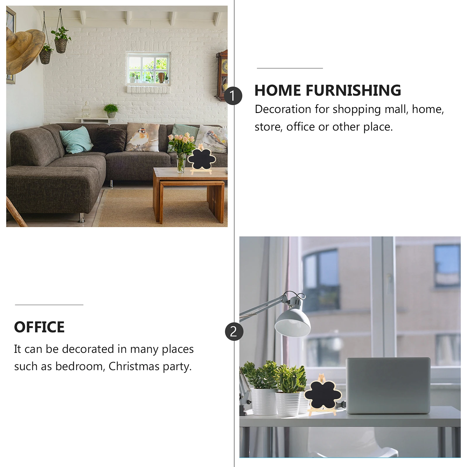 

Vertical Display Board Wood Tabletop Chalkboard Blackboard with Stand Decorations Desktop Base Mini Wooden Sign Ornament Child