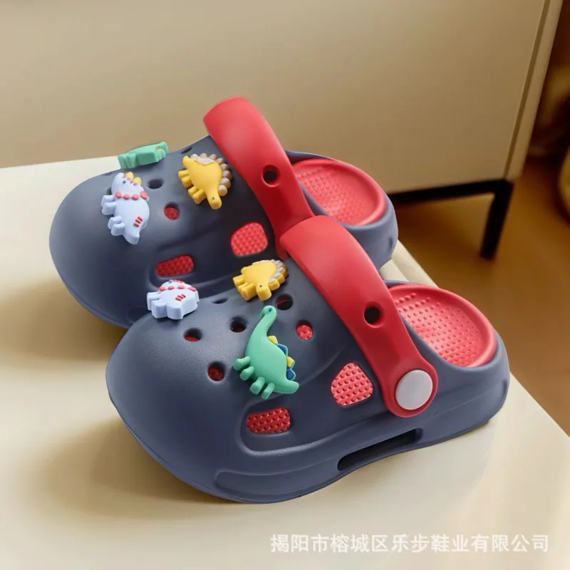 

Children's Hole Shoes Toddler Non-slip Beach Sandals Student Outdoor Soft Sole Sandals Kids Cartoon Dinosaur Garden Shoes Baby