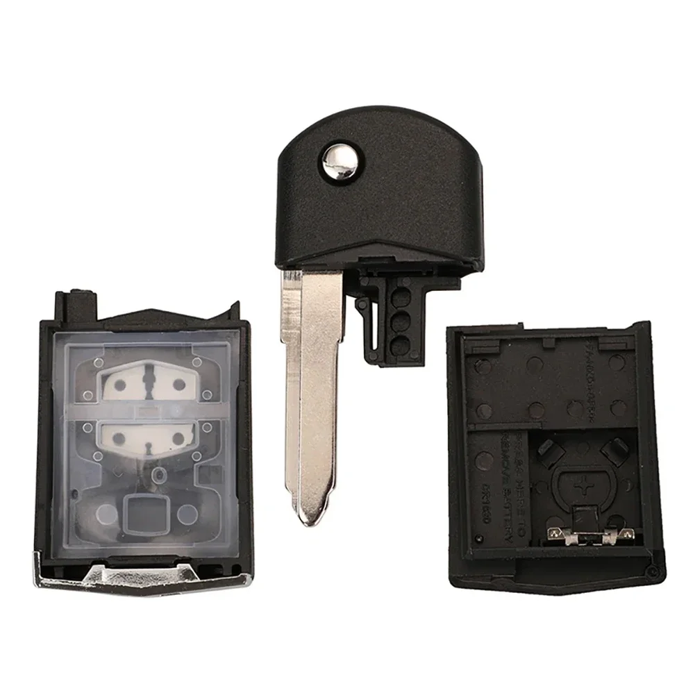 2 3-Tasten-Funkschlüsselanhänger Shell Case Folding Flip für Mazda 2 3 5 6 CX-7 / CX-9 / MX-5 mit ungeschnittenen Klinge Ersatzteile 2028