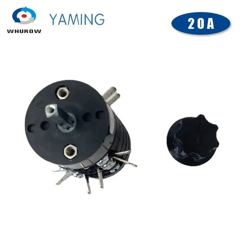 HZ5B-20/4-3-1 Sei Posizione di Partenza Rotary Cam Interruttore 4 Livelli di 20A di Contatto In Argento 16 Terminali Star Maniglia