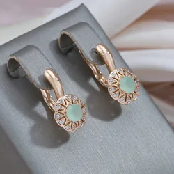 New Women's Lake Green Natural Zircon Drop Earrings, A Valentine's Day Gift for Female Mothers, Family and Friends