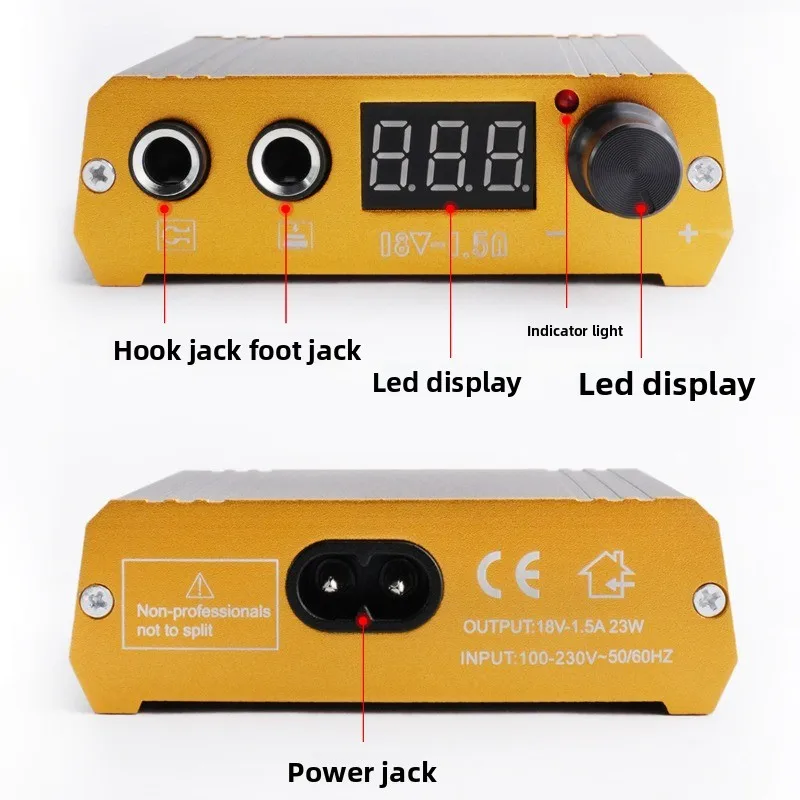 Mini  Power  Foot Switch LCD Display Tattoo Tool  Device