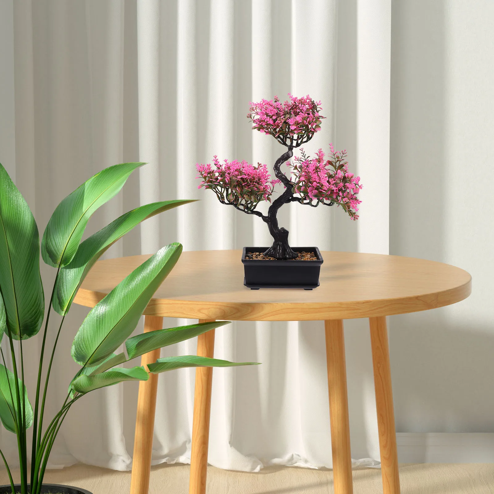 Artificial Plant Bonsai Desk Decor Tree Realistic Decorative Fake Plants Faux Large Desktop Decoration