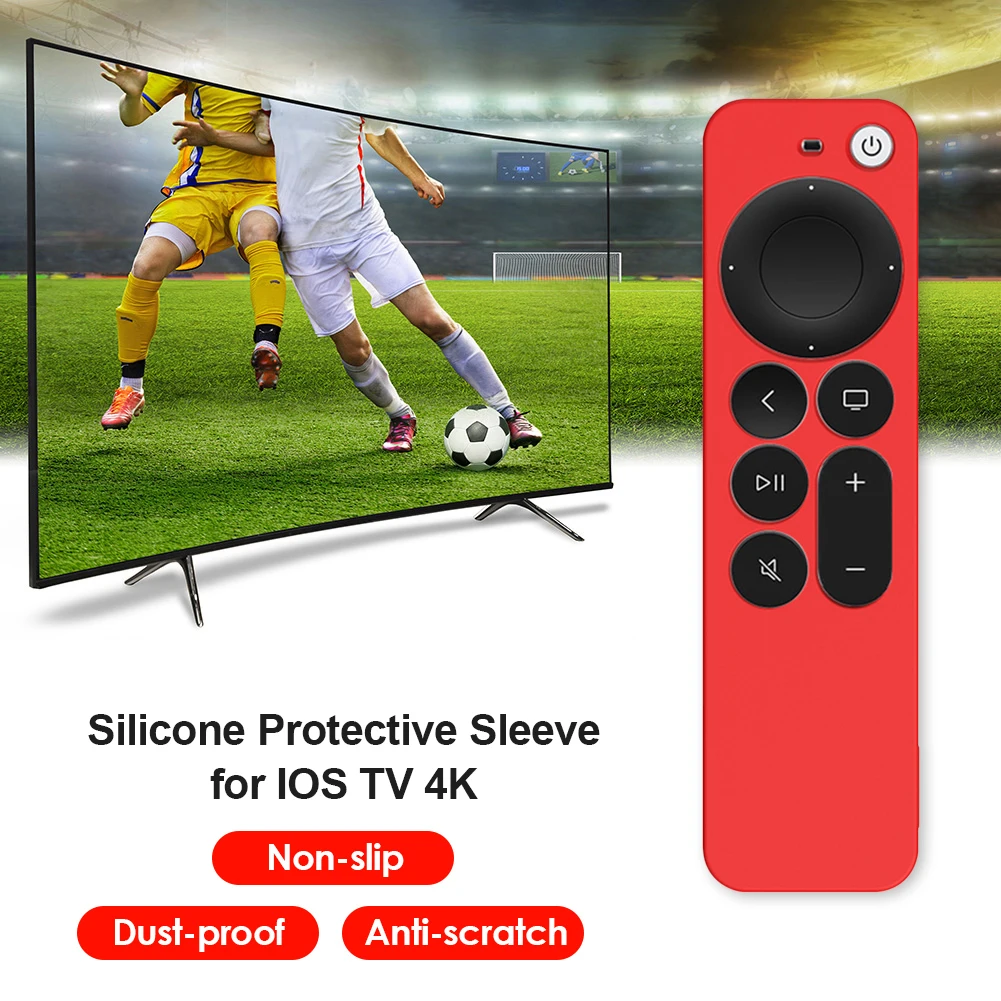 Silicone Dustproof Remote Control Cover Silicone Smart Remote Control Replacement for Apple TV 4K Shock-Resistant Case Bag - view 3