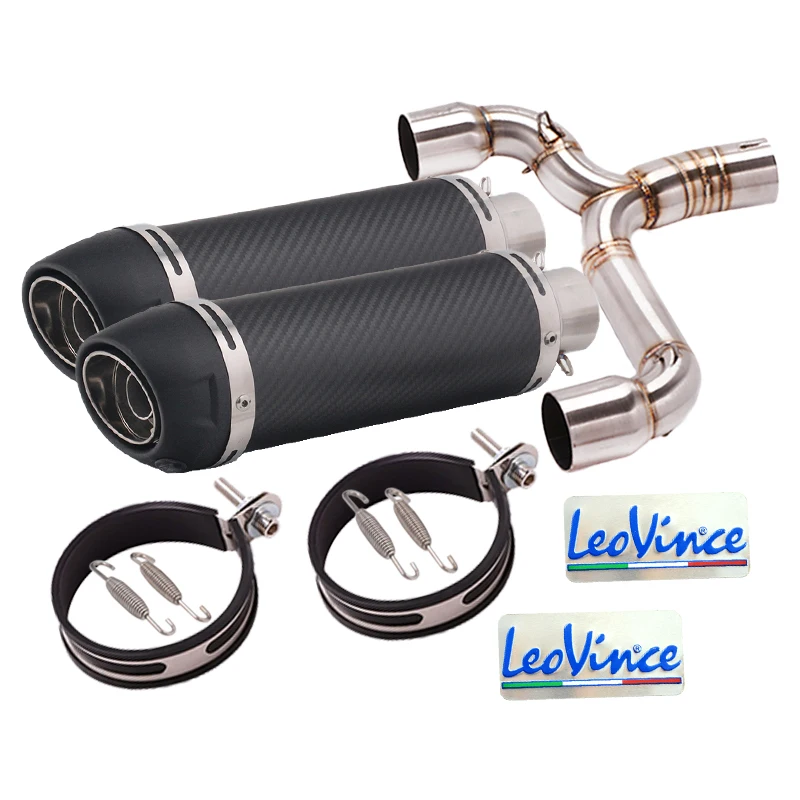 كاتم صوت عوادم الدراجات النارية من leovita سهل اللبس لسوزوكي GSR400 GSR600 BK400 BK600 400 600 نظام كامل لدراجة نارية طراز Moto Escape معدل