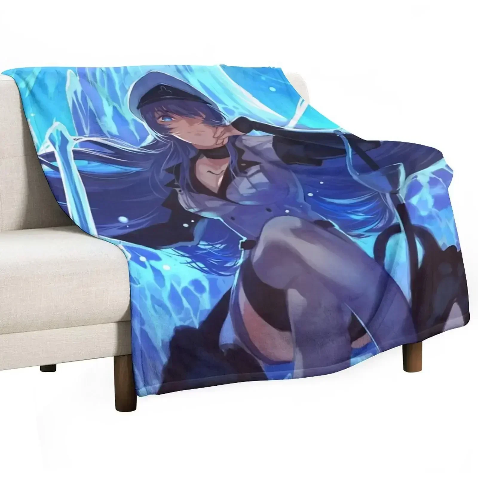 Esdeath Akame Ga Kill Painting Anime Throw Blanket heavy to sleep Polar Luxury St Blankets