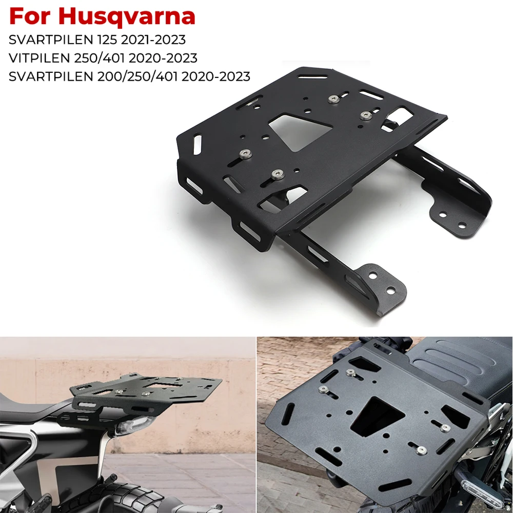 Motorcycle Rear Luggage Rack For Husqvarna Svartpilen 125/200/250 2021-2023 Vitpilen 250/401 2020-2023 2022 Holder Shelf Bracket