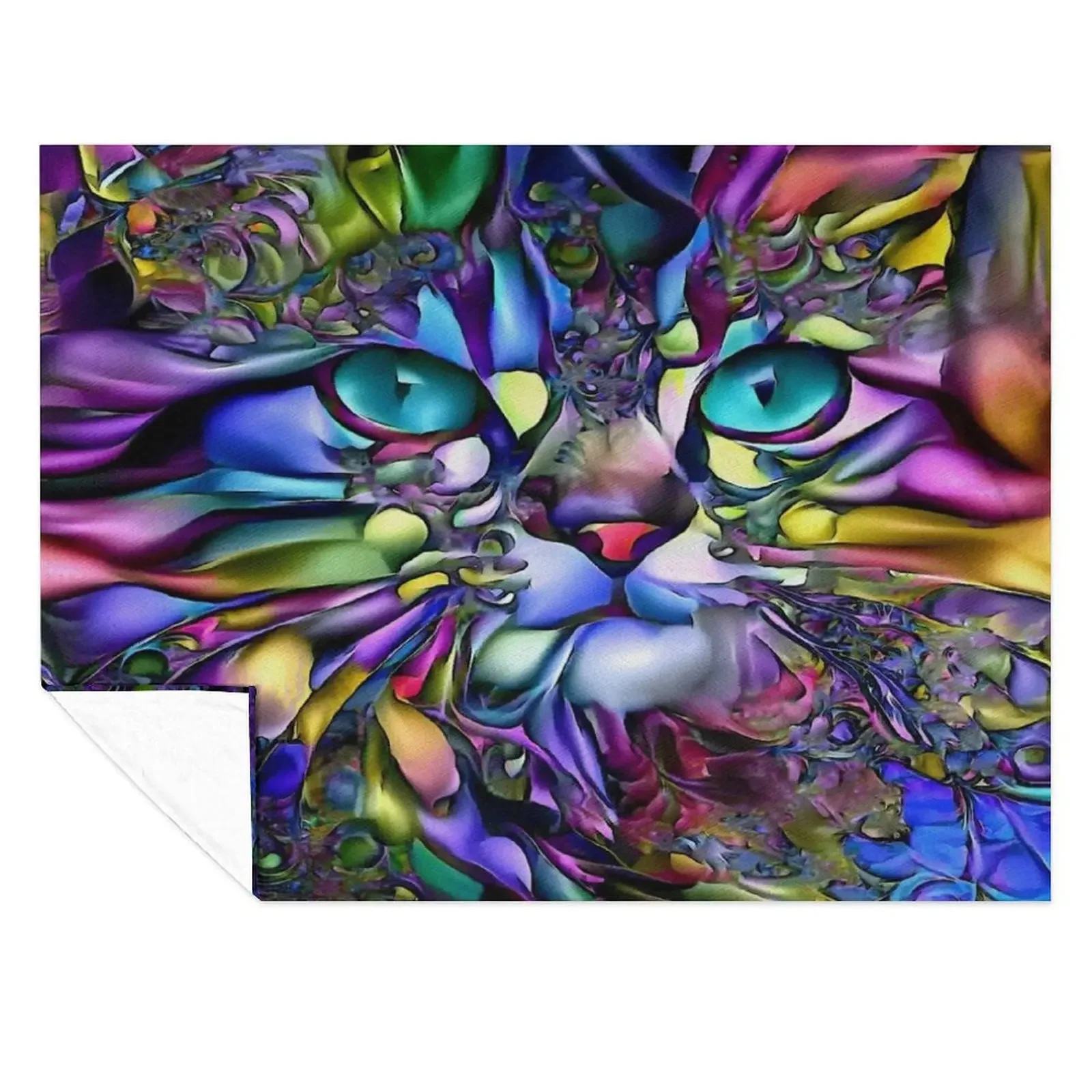 

Andyna Pacific, gat, cat, chat kitty, lea roche paintings Throw Blanket Luxury Loose Bed linens Soft Beds Blankets