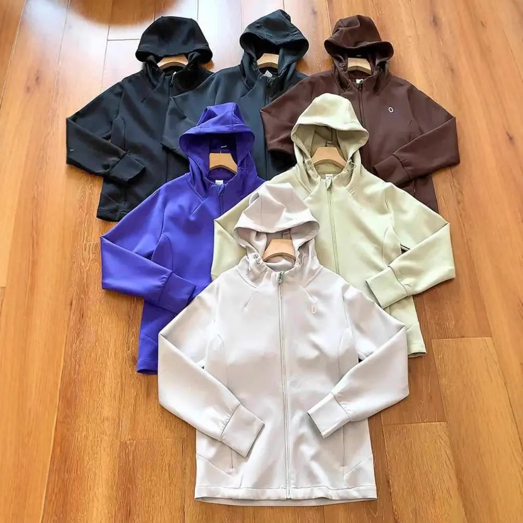 

Women's Hooded Sweater Jacket Black Tech Fabric Air Layer Cloud Feel Sports Leisure Autumn New