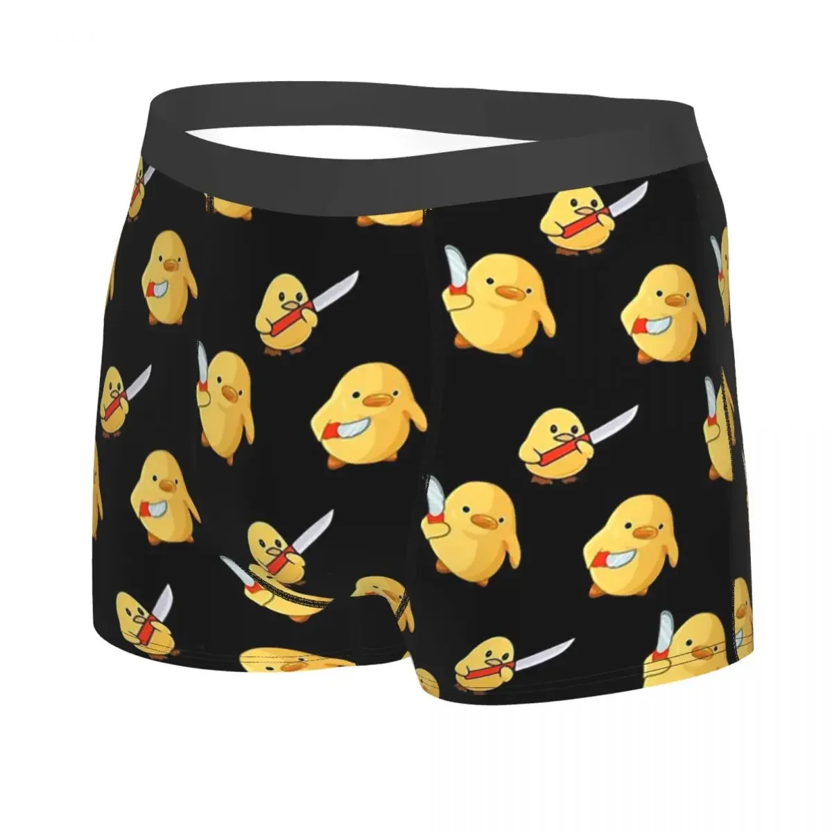 Duck With Knife Duck You,Man's Boxer Briefs Yellow duck Highly Breathable Underpants Top Quality Print Shorts Birthday Gifts