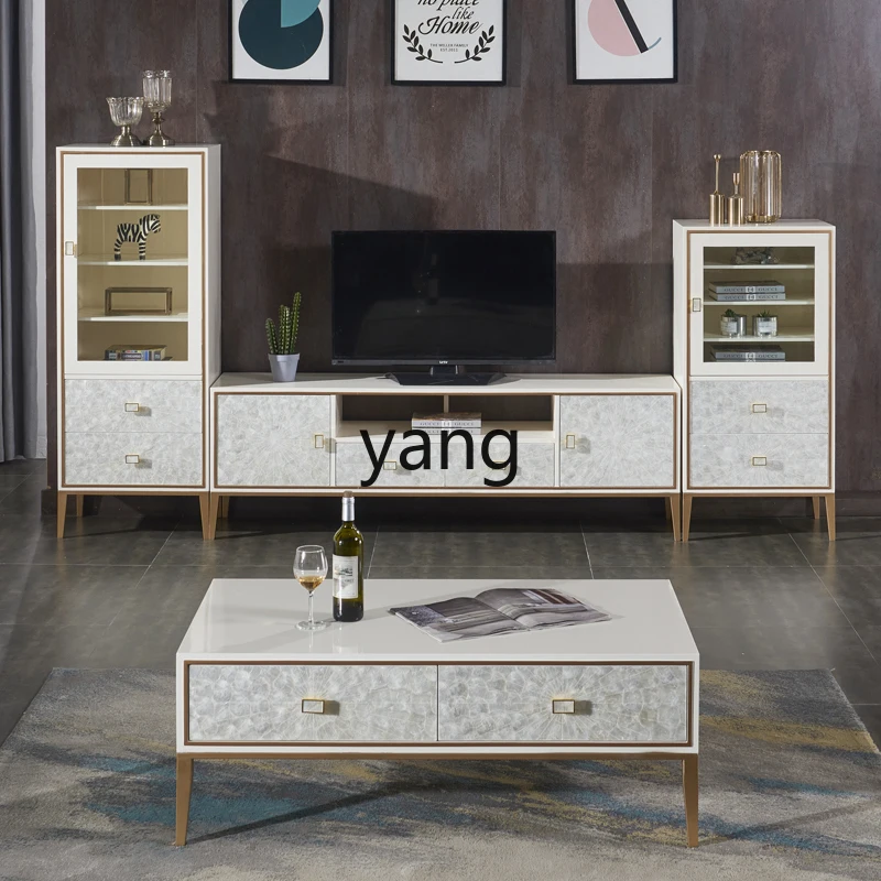 XYY postmodern light luxury TV cabinet coffee table combination shell minimalist floor cabinet