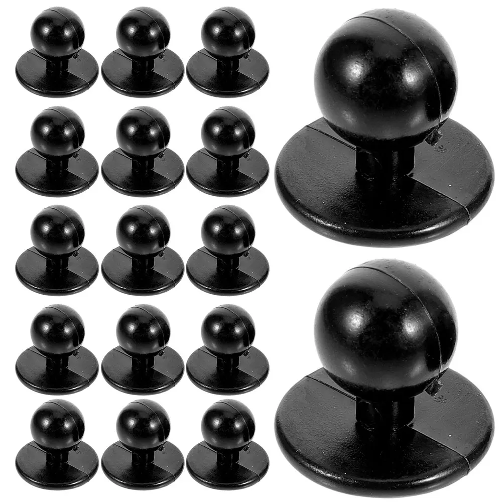 

50 Pcs Buttons Chef Uniform Round Sewing Coat Work Clothes Replacement Black Small