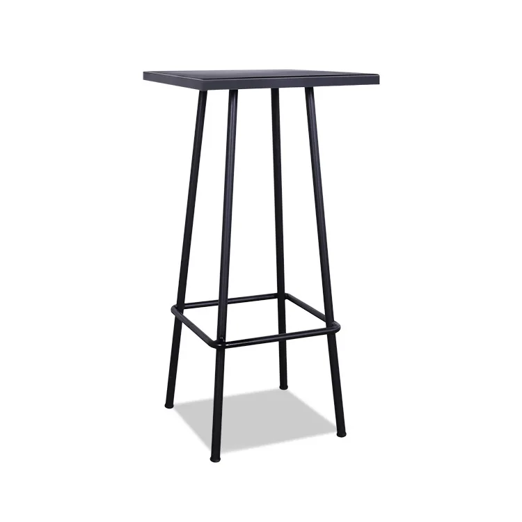 Balcony small table and chair combination, outdoor courtyard cafe, simple wrought iron bar chair, outdoor leisure