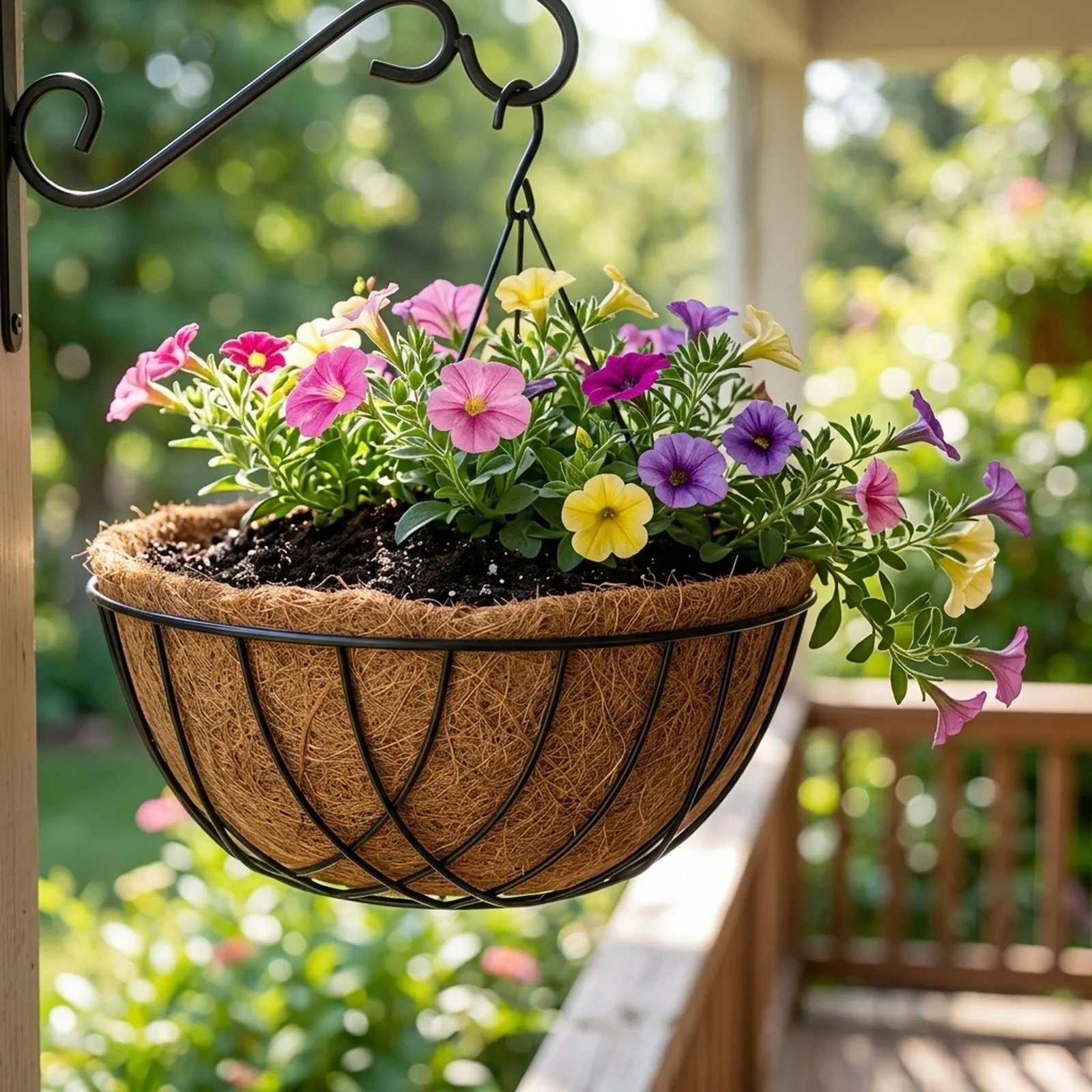 Replacement 3 Pack Hanging Basket Liners Coconut Fiber 8/10/12/14/16 Inch for Flowers and Vegetables Garden Use