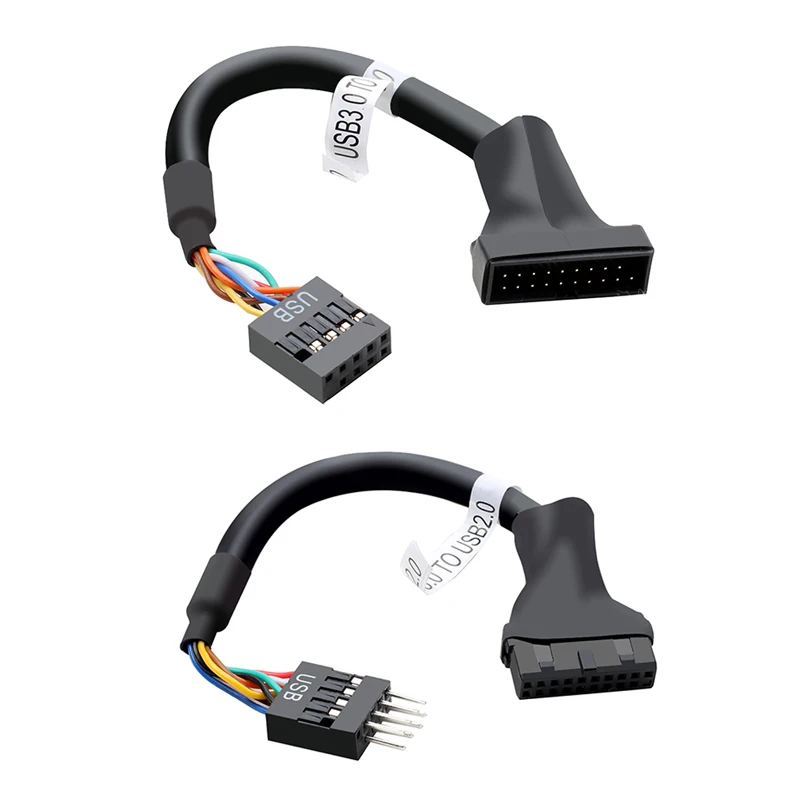 1PCS 20Pin USB 3.0 to 9Pin USB 2.0 male and female motherboard cable adapter cable computer cable connector