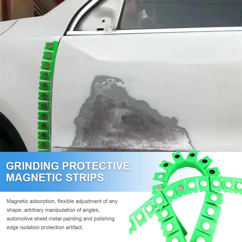 Auto Sheet Metal Dry Grinding Magnet Protective Strip Edge Protection Reusable Car Protective Maintenance Tool for Spraying