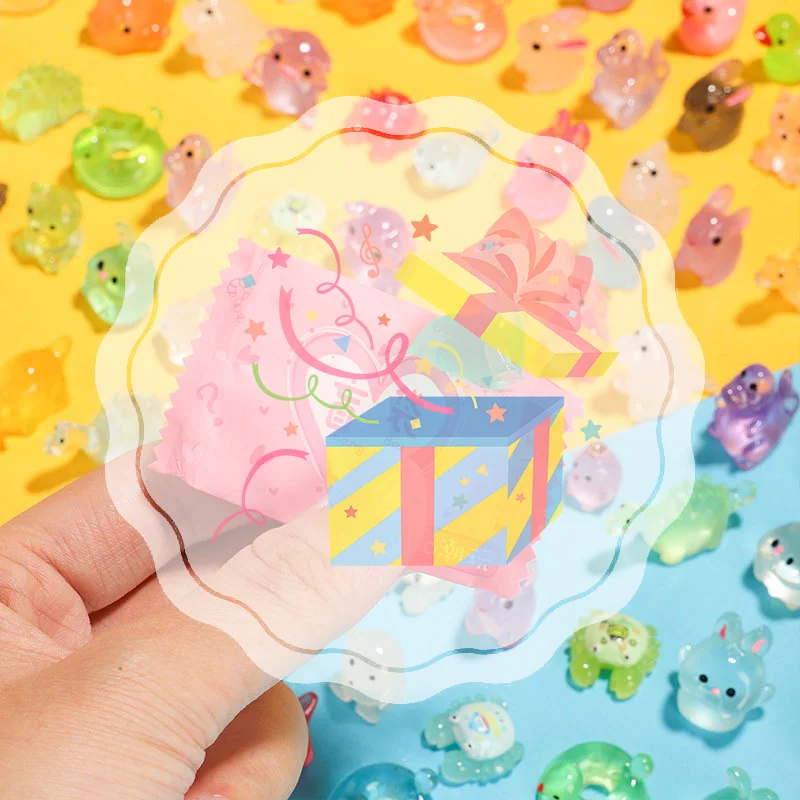 10 szt. Uroczych Mini Figurków Zwierząt z Żywicy, Model w Torebce Niespodzianka, Figurki Akcji, Lalki Niespodzianki dla Dzieci, Prezenty