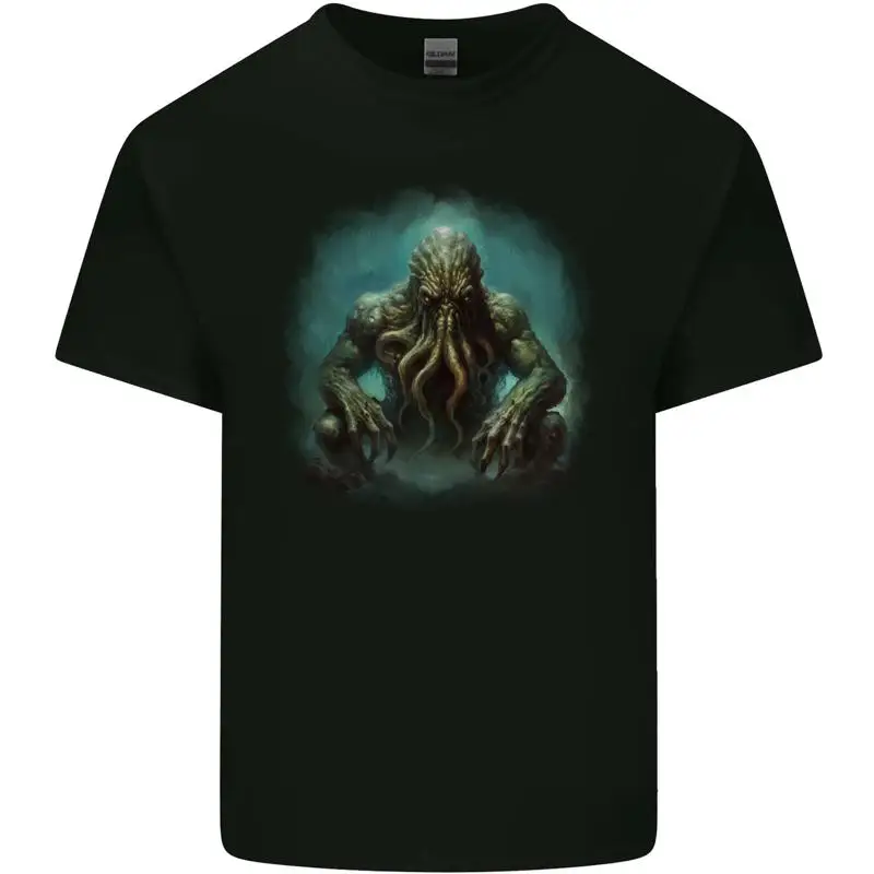 

Kraken Under The Ocean Cthulhu Poseidon Mens Cotton T Shirt Top