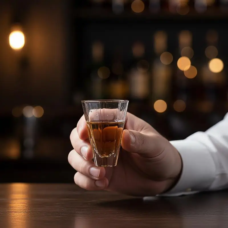 Japanese Style Glass Tea Cup 50ML,Handmade Sake Cup,Bar Tasting Glass,Transparent Liquor Drinking Glass,Elegant Cup