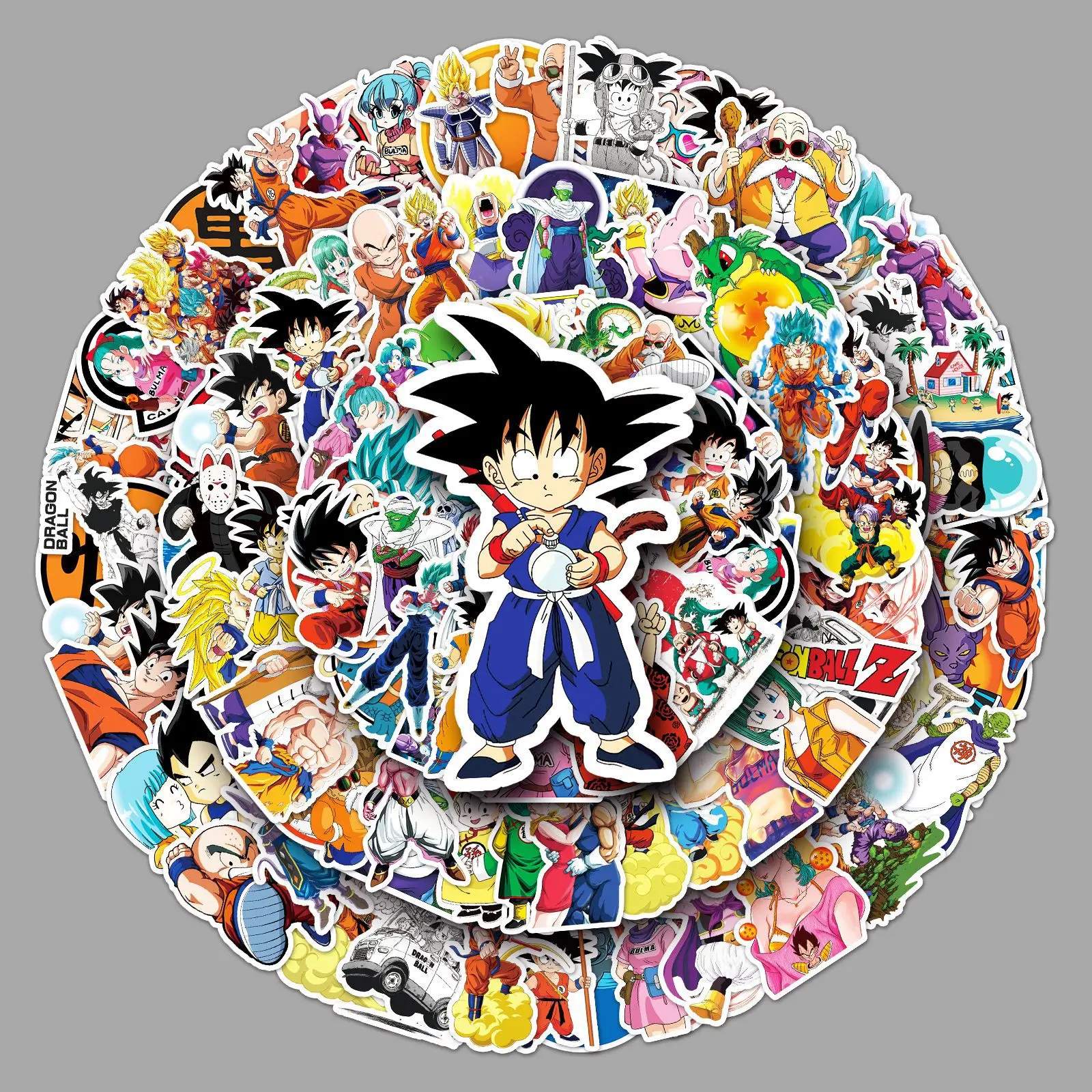 100-個クラシック日本アニメドラゴンボールステッカー孫悟空漫画デカールラップトップ電話ギター冷蔵庫ヘルメットカップ車のおもちゃ
