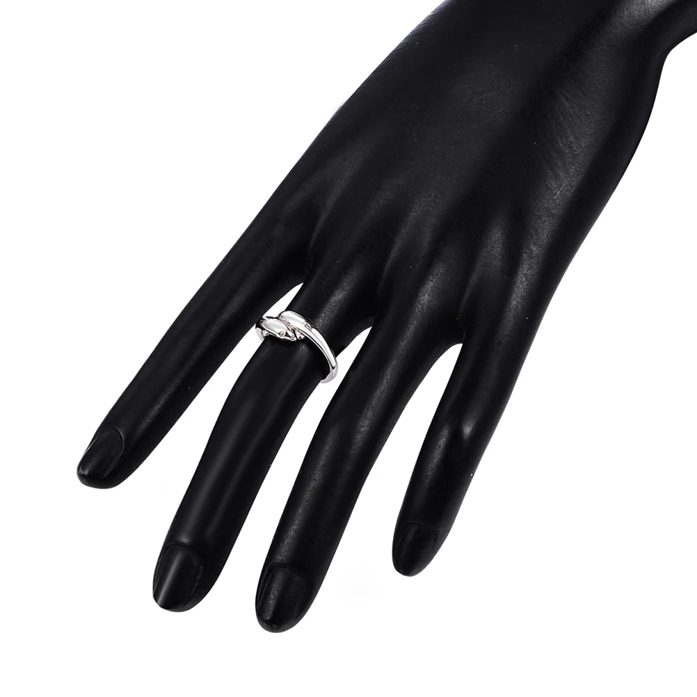 Adjustable Alloy Rings Ring Double Dolphin Ring Double Dolphin Design Party Adjustable Rings Wedding Silver Color
