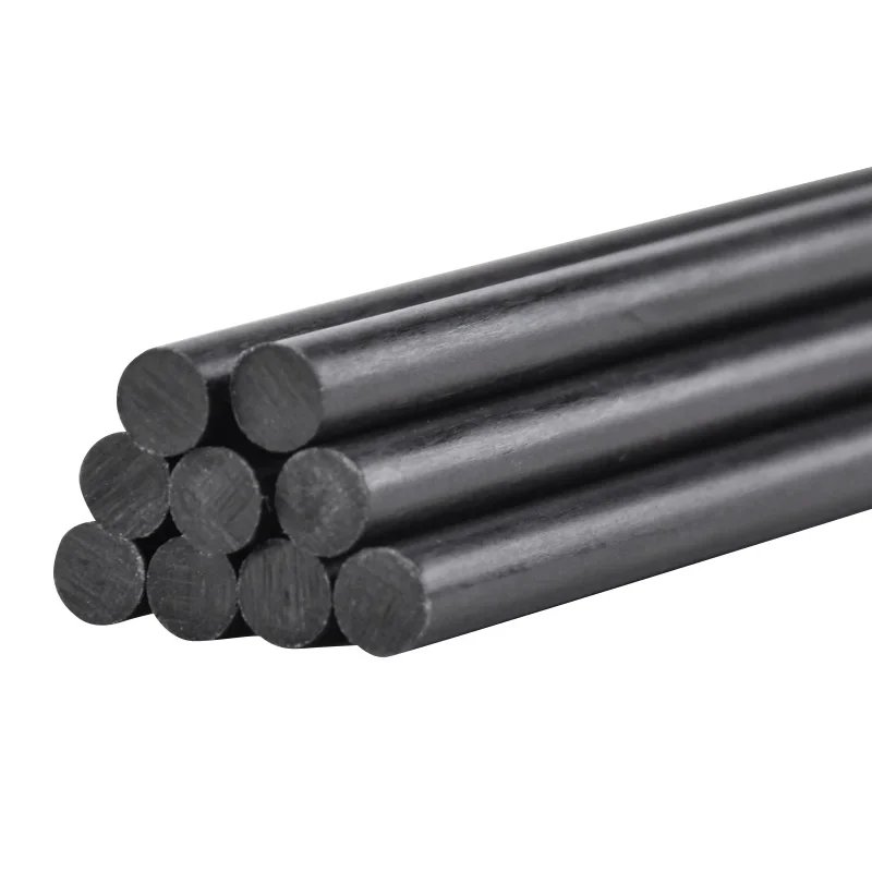 500MM Length Carbon Fiber Round Rod With Various Diameters High Strength And Lightweight DIY Composite Parts Suitable For Model.