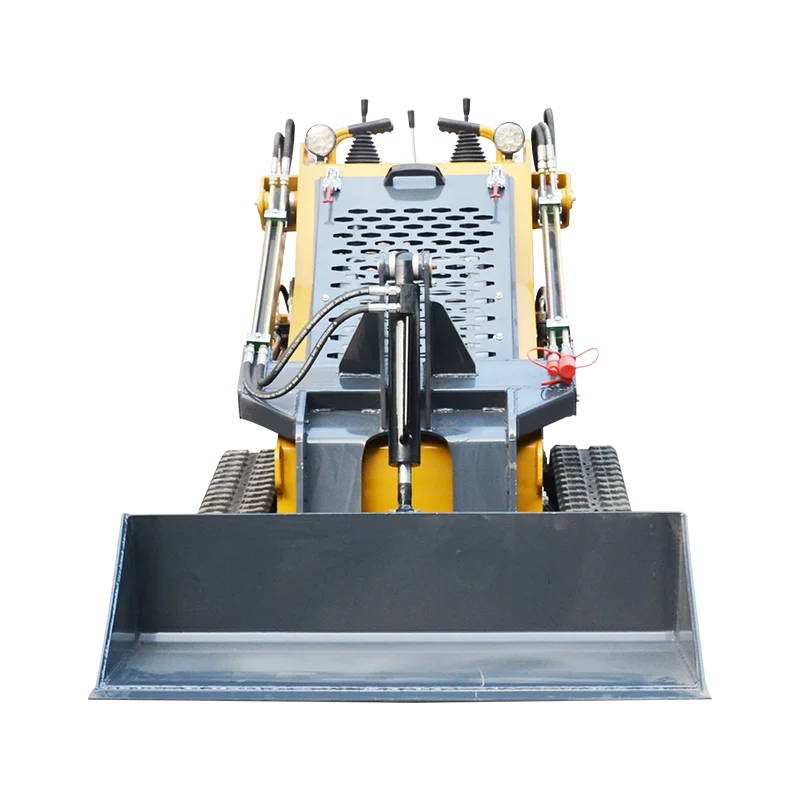 Customized Walk Behind Skid Loader High-Precision Mini Skid Steer Loader Strong Engine 420kg Auto Leveling Track Small Loaders