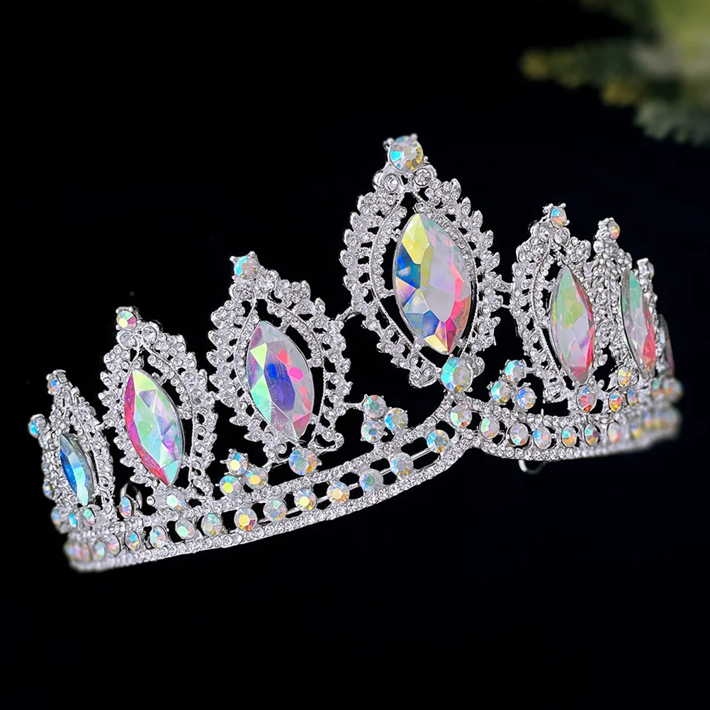 

Роскошная свадебная корона со стразами, свадебный головной убор из сплава, аксессуар для волос для невесты, фотосессия, свадебная корона для выступления на сцене