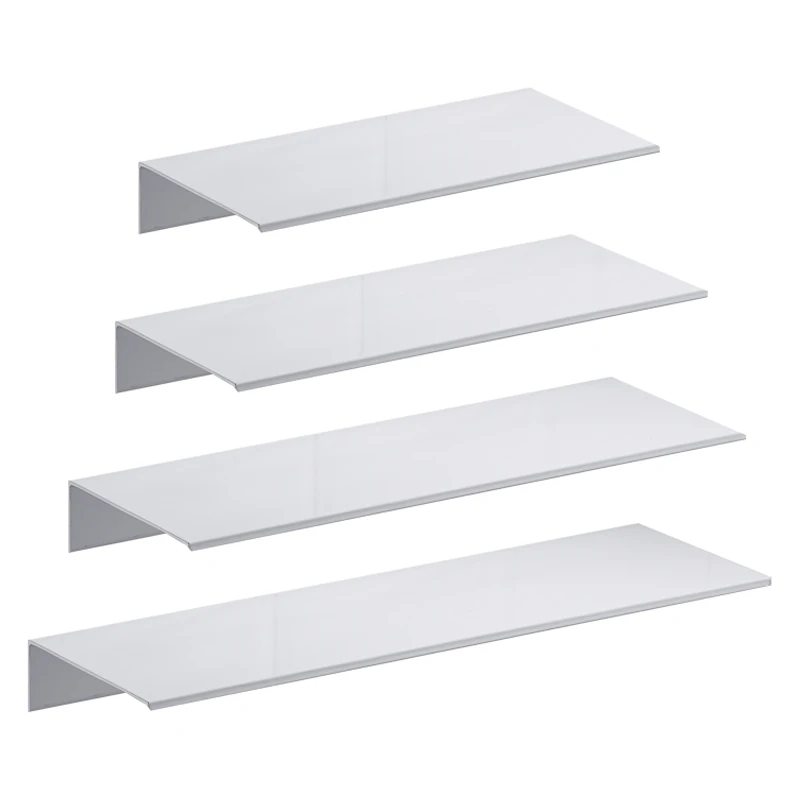 White Aluminum Wall Shelf, Bathroom Shelves, Shower Storage Rack, Kitchen Accessories, Space, 30-60cm, Drop Shipping