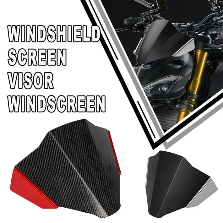 

Motorcycle For Ducati Streetfighter V4S 2020-2024 Screen Visor Front Windscreen Windproof Cover Windshield Protect Accessories