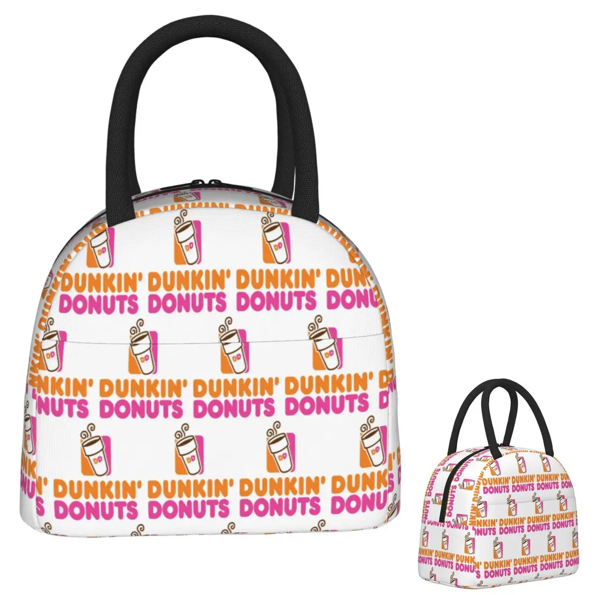 

Dunkin Donuts Lunch Bags Insulated Bento Box Portable Lunch Tote Leakproof Picnic Bags Cooler Bag for Woman Student School