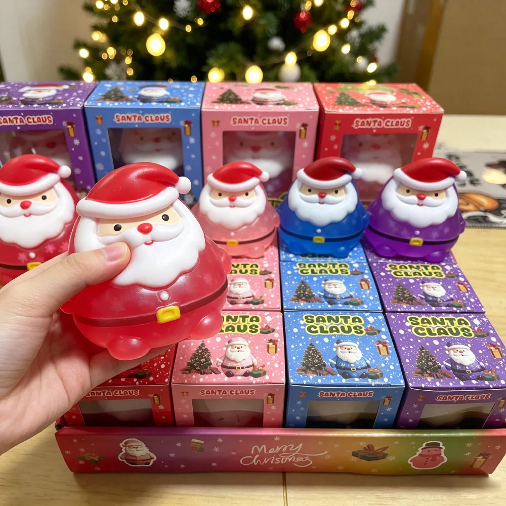 Santa maltose slow rebound pinch music decompression toy cute fun gift box
