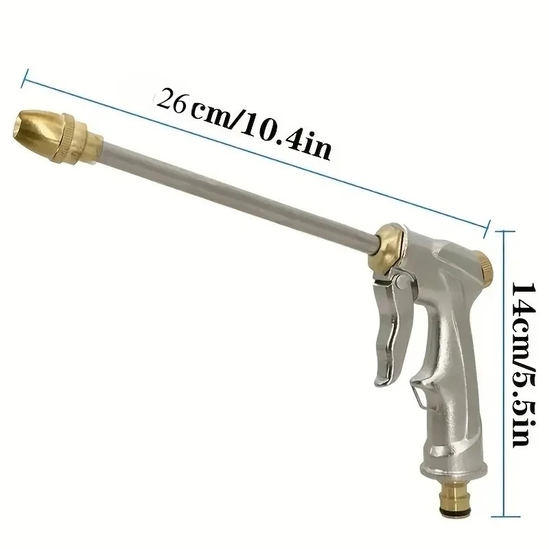 Portable High-pressure Water Gun Adjustable Metal Cleaning Car Wash Machine Garden Watering Hose Nozzle Sprinkler Foam Water Gun