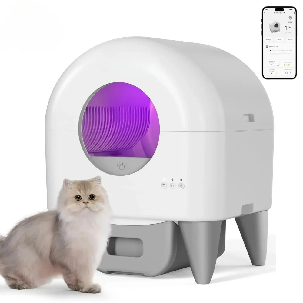 

New Automatic Self-Cleaning Cat Litter Box Tuya APP Control Detachable Smart Cat Litter Box Toilet Cat Products