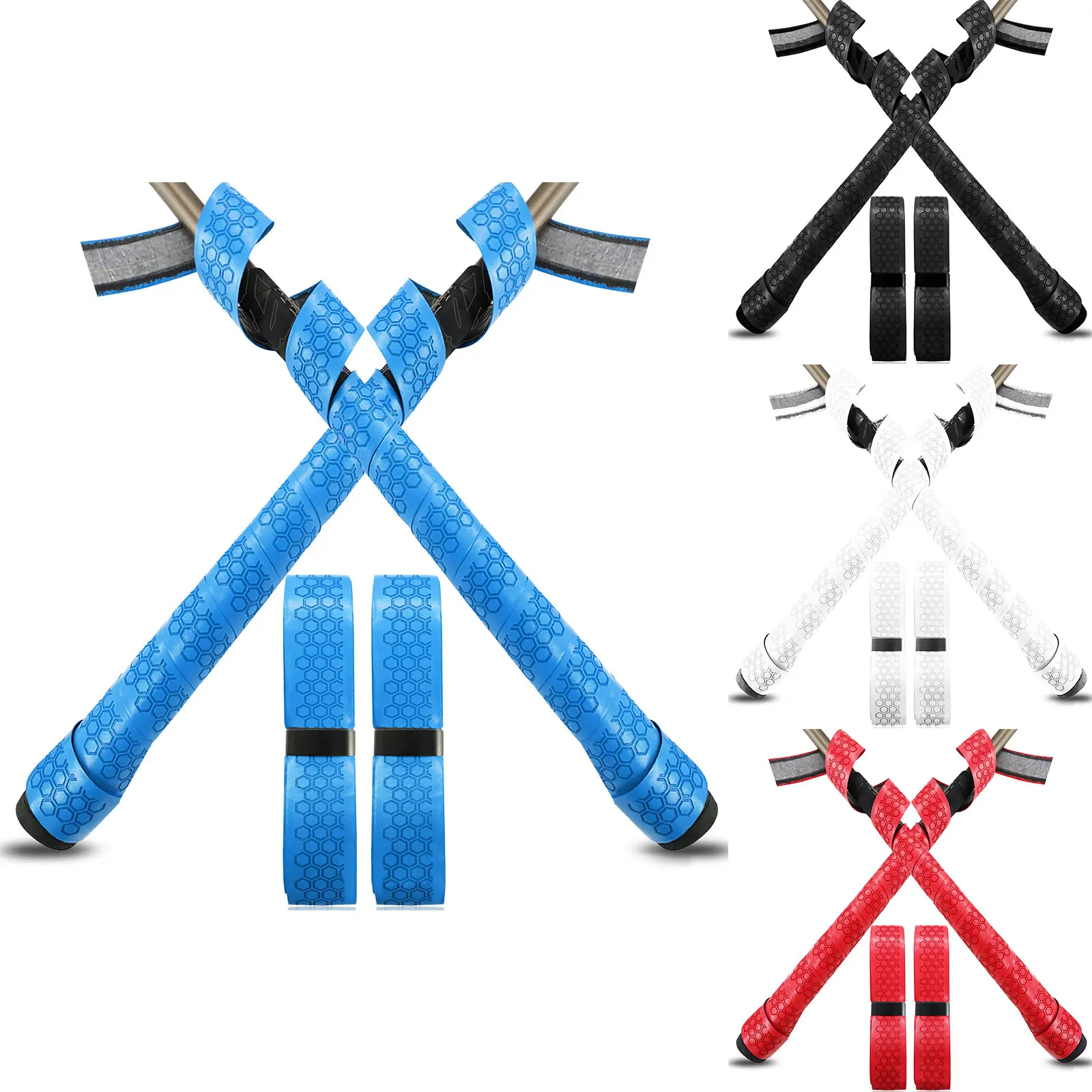 5Pcs Golf Club Grip Self-Adhesive Wrapping Tapes Anti-Slip Hexagon Texture Golf Clubs Tape