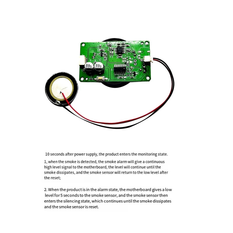 1 Piece Smoke Alarm Module Photoelectric Smoke Detector Module Smoke Detector Module Voltage Buzzer Alarm