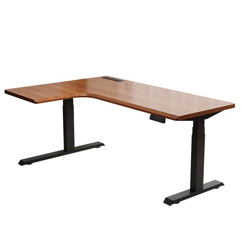 

Corner L-shaped solid wood intelligent electric lifting table home desk game e-sports desk
