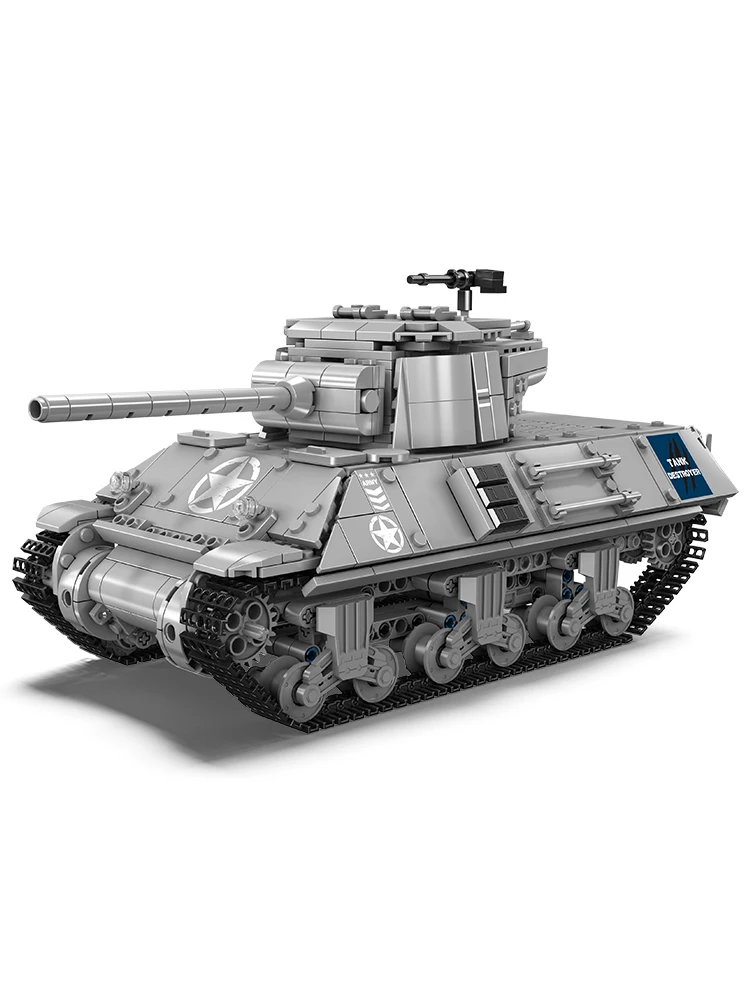 Mould King 20034 Technischer Panzer Ferngesteuerter M36 Panzerzerstörer Baustein-Set Panzer-Bausteine Kinder-Weihnachtsgeschenk