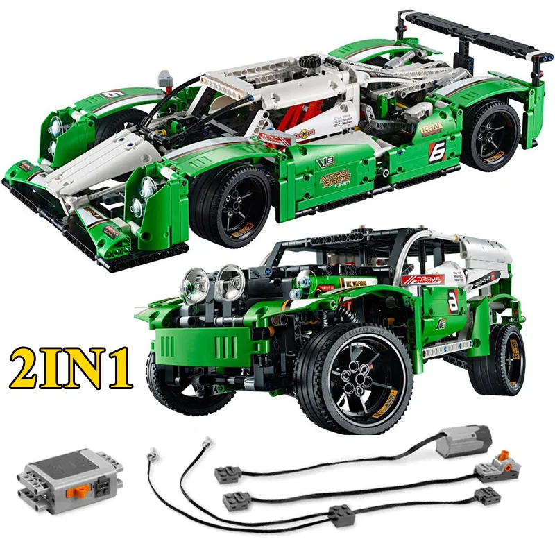 1219 шт., Детский конструктор «гоночный автомобиль»