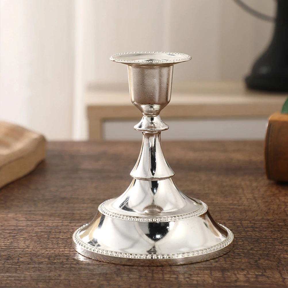 

2pcs European Style Alloy Holder Table Centerpiece Wedding Party Decor Taper Candlestick Holders Pillar Candles Banquet