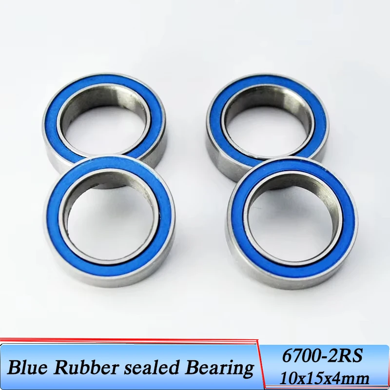 ABEC-3 high-speed model bearing  Blue Rubber sealed Bearing 6700 2RS 6700RS 10x15X4 mm Bore 10mm,  Use RC Car