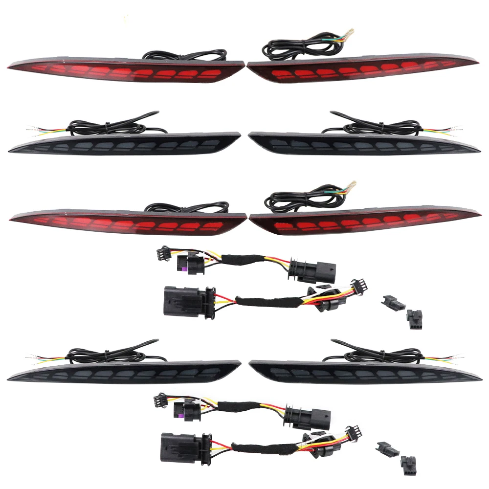 

2PCS For Tesla Model 3 2016-2022 Model Y 2019-2022 Rear Fog Lamp Brake Light Dynamic Turn Signal Reflector LED Bumper Light