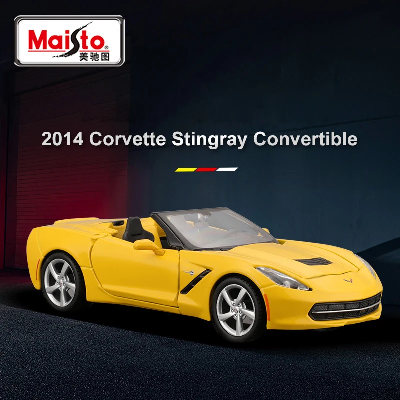 

Спортивная модель автомобиля Maisto 1:24 Chevrolet 2014 Corvette Stingray из сплава, литая металлическая игрушка, Классическая модель, детский подарок