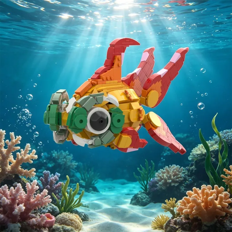 Pool fish building block model puzzle assembly toy for boys and girls as a gift