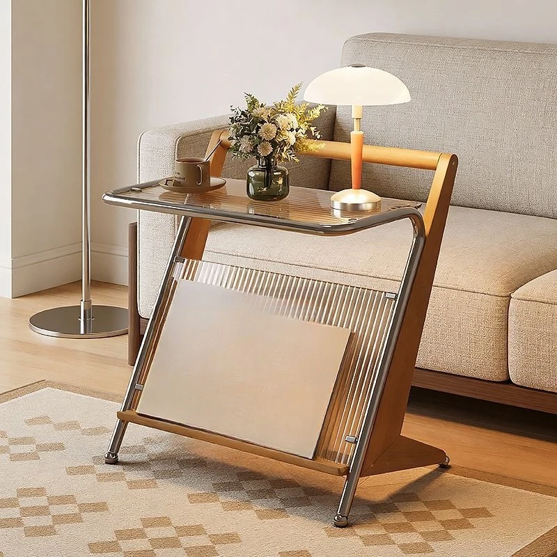 Solid Wood Side Table, Small Coffee Table, Bedside Sofa, Mini Creative Small Bedroom