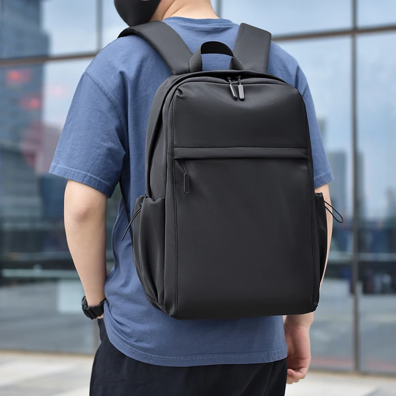 Fashion Casual Men\'s Backpacks Solid Color Simple Style Men\'s bags Multi Functional Shoulder backpack Handbag For Men