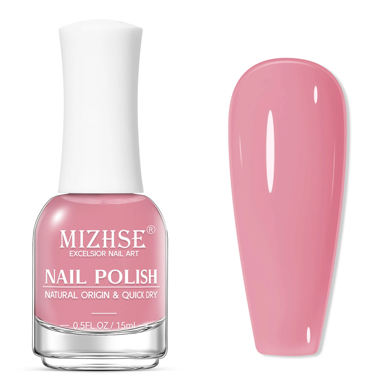 MIZHSE 15 ML Light Color Nail Polish Soak Off Semis Permanent Varnish For Nails Air Dry Jelly Nude Gel Collection Nail Arts