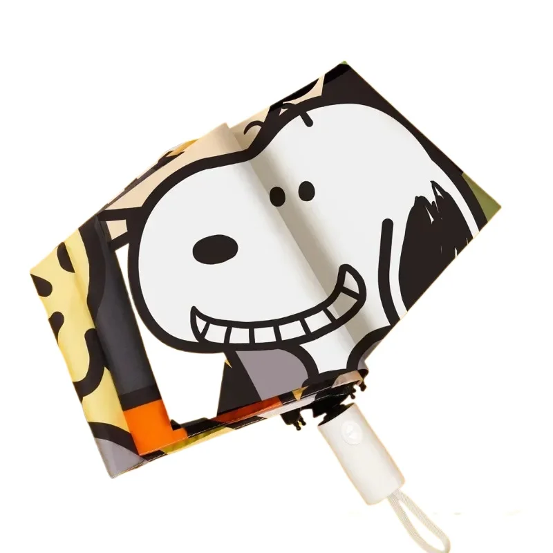 Snoopy animation peripheral cartoon kawaii vinyl fully automatic folding umbrella portable student office worker sun umbrella