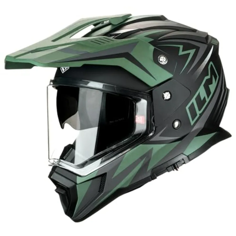 

Dirt Bike Helmets for Adults 3 in 1 Dual Sport ATV Off Road Full Face Motorcycle Helmets Dual Visors MD866,XL