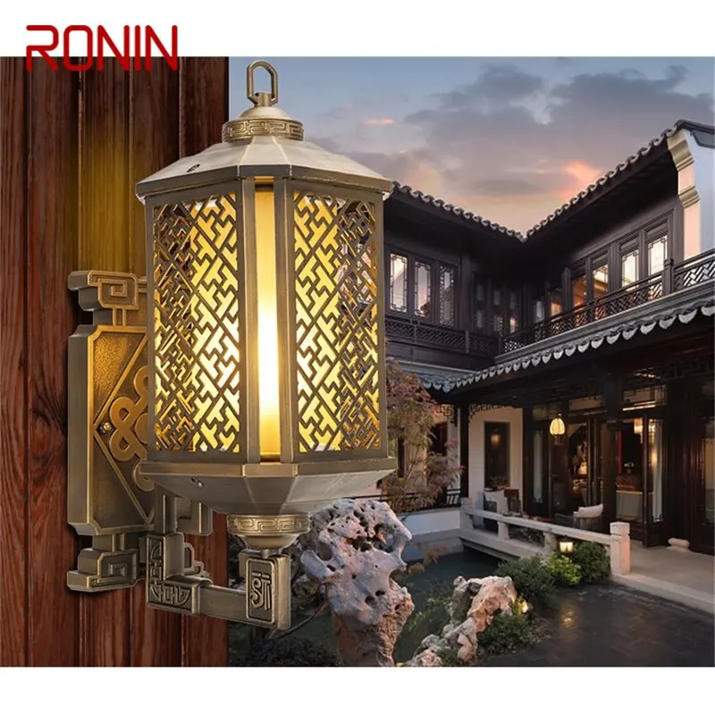 

RONIN Classical Outdoor Wall Lights Retro Bronze LED Sconces Lamp Waterproof IP65 Decorative For Home Porch Villa